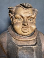 Antike Statue Mönch Holz