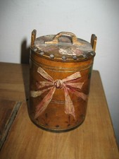 Jugendstil Holz Bottich bemalt