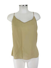 ShivaDiva Trägertop in L grünbeige Spaghettiträger 100% Seide top