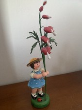 Hubrig - sehr großes Blumenkind 26,5 cm   - tränendes Herz - Erzgebirge