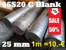 Rundstahl 25mm Vollmaterial 46S20+C Blank Automatenstahl Zuschnitte 10 bis 300cm
