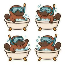 Schnabeltier Sticker Set