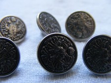 ca 1,4 cm Knopf 6 Stück Steg