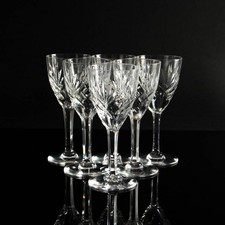 Saint Louis Bleikristall Schnaps / Likör CHANTILLY Set von 6 mid century vintage