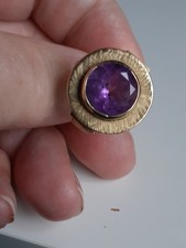 Vintage Damen Ring In 585 Gelbgold mit Amethyst