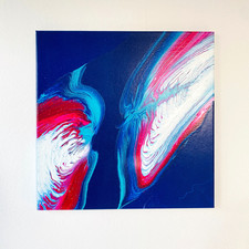 Acryl Pouring Gemälde auf