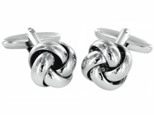Grom Manschettenknöpfe Silber Knoten