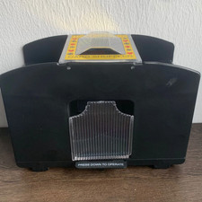 Kartenmischer Elektrisch, bis zu 4 Decks, Poker Kartenmischmaschine, Relaxdays