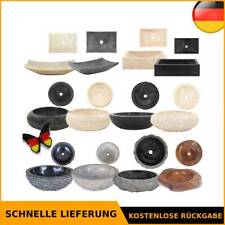 Waschbecken Naturstein Becken Aufsatzwaschbecken Waschtisch Marmor Teak Massiv