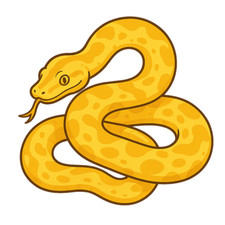 9X9 Car Sticker Yellow Snake