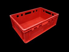 Fleischerkiste E2 rot 4x gebraucht 60x40 cm Verkauf Kiste Obst Gemüse E-Kiste