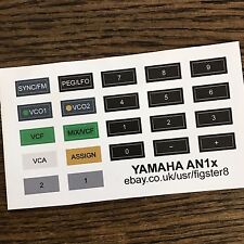 Yamaha AN1x Synthesizer Vinyl Replacement Button Stickers 1 set. Skin Labels