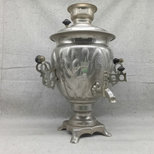 Samowar russische Teemaschine aus Metall von 1987 самовар Ostalgie Sowjetunion