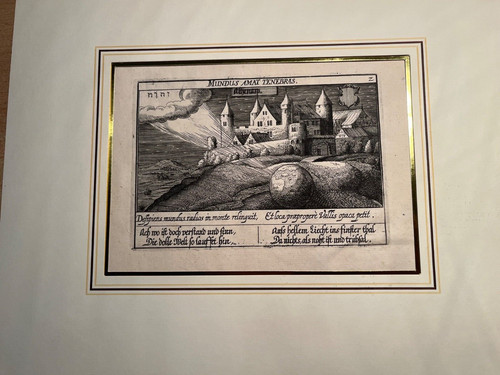 Original kupferstich alzenau - kupferstich,