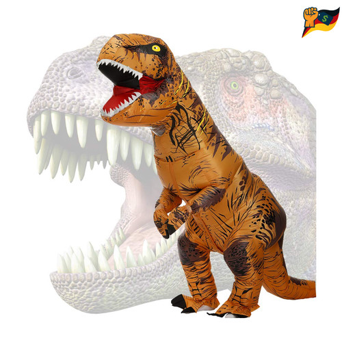 Aufblasbares dino kostüm - aufblasbares,
