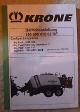 Krone Großpackenpresse Big Pack 890 - 1290 Bedienungsanleitung