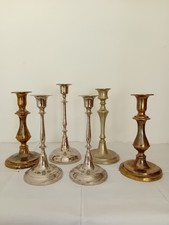 Konvolut Alte Kerzenleuchter Kerzenhalter Metall Patina Shabby Chic Landhaus JDL