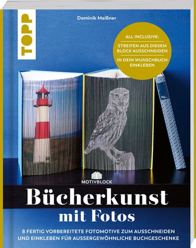 Motivblock bücherkunst mit - motivblock,