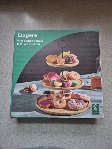 Etagere rund aus bambus mit - aus,