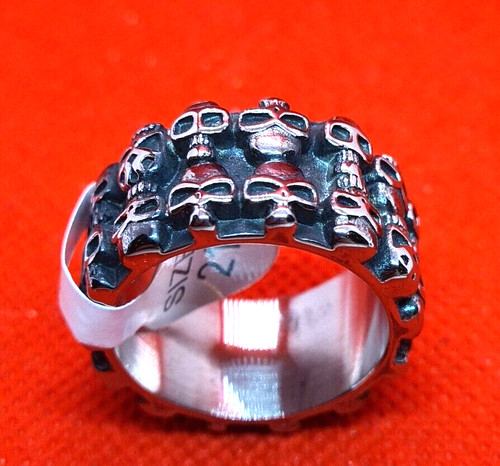 Edelstahl ring biker massiv - edelstahl,