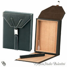 Humidor Zigarren Reisehumidor robust in Leder-Optik, Befeuchter,Magnetverschluss