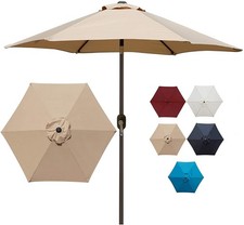 Ø2.7m Sonnenschirm Gartenschirm Strandschirm Balkonschirm knickbar mit Kurbel