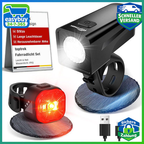 Fahrradlicht set usb aufladbar - set,