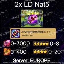 Summoners War Account EU Starter! Random 2 LD5 + 250 11-year scrolls! Nat5 LD4