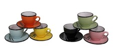6er Set Farbige Espressotassen