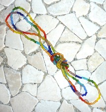 ★ extra lange Kette ★ Knotenketten ★ FLOWER POWER ★ rainbow ★