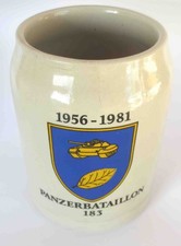 Masskrug Panzerbataillon 183 Boostedt Bundeswehr Bierkrug Steinkrug 0,5L Krug