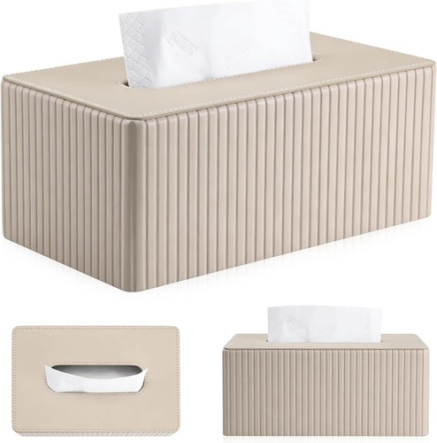 Taschentuchbox leder beige - taschentuchbox,