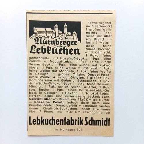 1954 nürnberger lebkuchen - nürnberger,