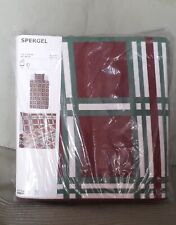 IKEA SPERGEL BETTWÄSCHE 155X220  COTTON   KARO WEICH ANGERAUHT NEU - 2 -