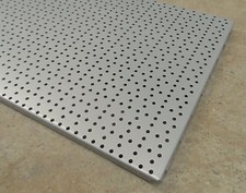 Lochwand 4x Tegometall Tego 100x40cm weissaluminium silber RAL 9006 Rückwand