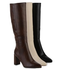 Damen Leicht Gefütterte Klassische Stiefel Spitze Basic 840612 Schuhe