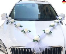 Autoschmuck Braut Paar Rose