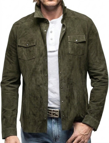Herren olivgrüne zafy leather - herren,