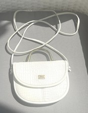 Kleine weisse elegante Ledertasche Marc Chantal m. Trageband- Guter  Zustand