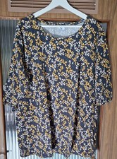 Damen-T-Shirt Gr.52/54 blau 3/4-Arm Yessica