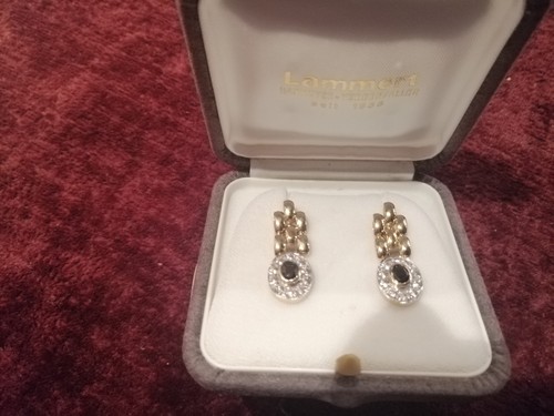 Ovale saphir ohrstecker - saphir,