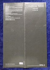 Opel Omega A Preisliste 3.1991 für: Omega 3000