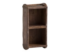 Wandregal Ziegelform hängend mit Trennwand Altholz Landhaus Wandboard rustikal