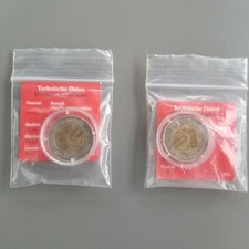 2 x Münzen Medaille Bimetall Fussball EM 2008 Österreich Schweiz