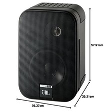 JBL Control One 50W 2-Wege-Regallautsprecher - Schwarz, 2 Stück (Paar)