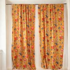 Vintage Baumwolle Samt Gelb