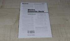 Sony TC-WE475 / TC-WE675 original Bedienungsanleitung (Englisch)