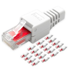 RJ45 CAT7 Stecker werkzeuglos Netzwerkverbinder LAN Kabel CAT5/6/7, 4–20 St.