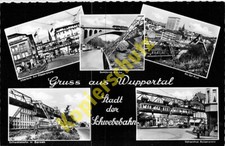 Wuppertal AK Schwebebahn Döppersberg Kaiserplatz Barmen An der Aue Ansichtskarte