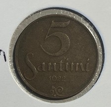 Lettland - 5 Santimi 1922 #3